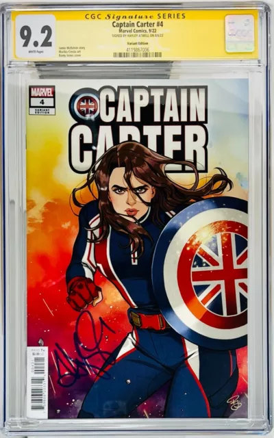 CGC Signature Series Graded 9.2 Captain Carter #4 Variant Signed Hayley Atwell
