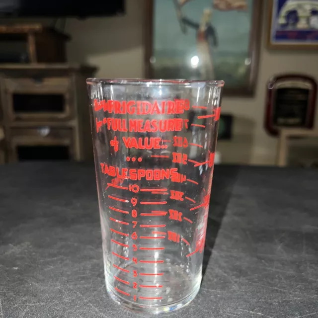 Vintage Glass Advertising Measuring Cup Frigidaire