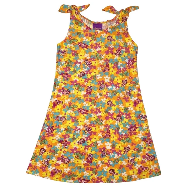POWERPUFF GIRLS VINTAGE Y2K Butterfly Floral Mini Dress Sleeveless