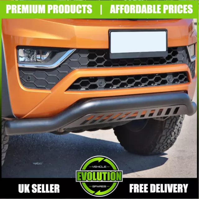 Black Nudge A-Bar Bull Bar Guard City Axle To Fit Ford Ranger 2012-2022