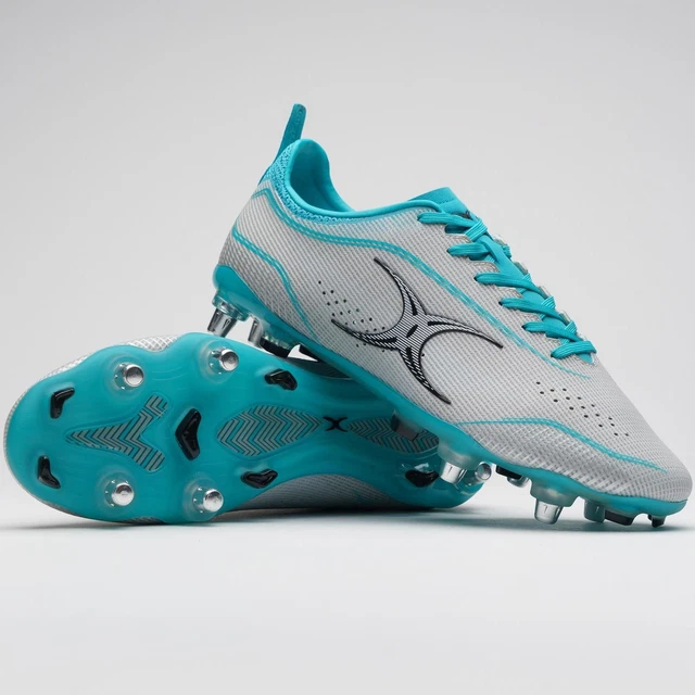 Gilbert Rugby Boots - Cage Pro Pace 6S Ex Display - Aqua - Adult Size: 7 - 13