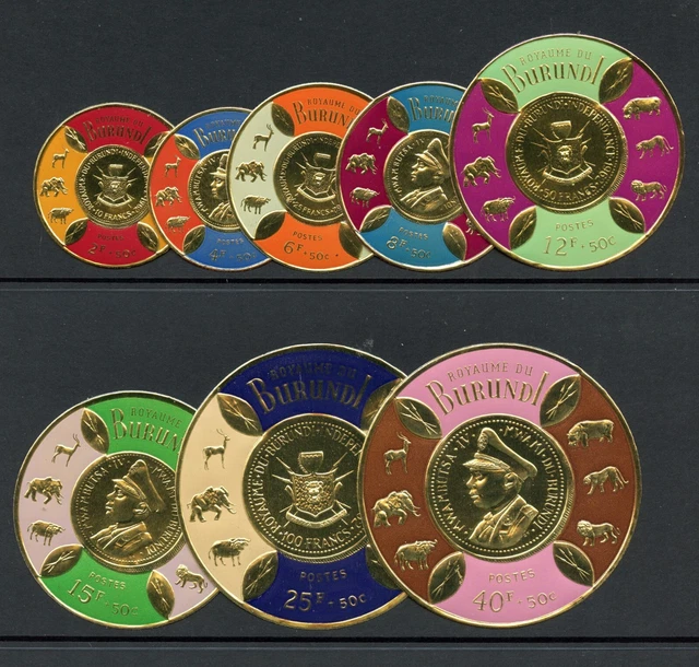 R1212 Burundi 1965 Mantel Von Arme, King Coins 8v. MNH