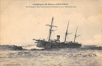 CPA morocco campaign of morocco transport nive failed near Casablanca 1907