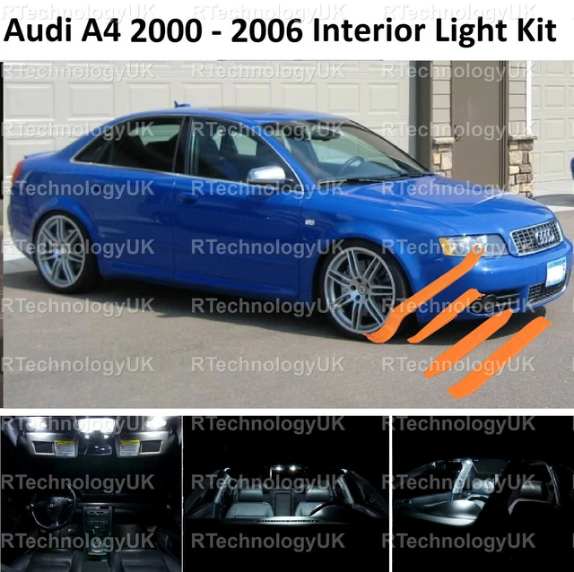 LUXLED.NET 16-Piece 6000K White LED Interior Kit For Audi A4 B6 B7 Avant S4 - CANbus Error Free