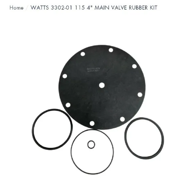 Watts 3302-01 Repair Kit For 4" ACV-9006-03, NEW