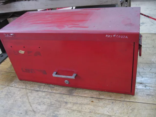 27F. No ID (Snap On ?) 3-Drawer w/ Flip Top 24" Long Red Tool Box - MARYVILLE TN