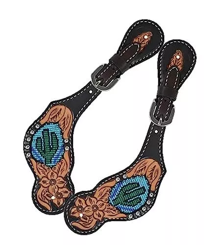 Spur Straps - Beaded Cactus (Ladies) by Rafter T Ranch Company