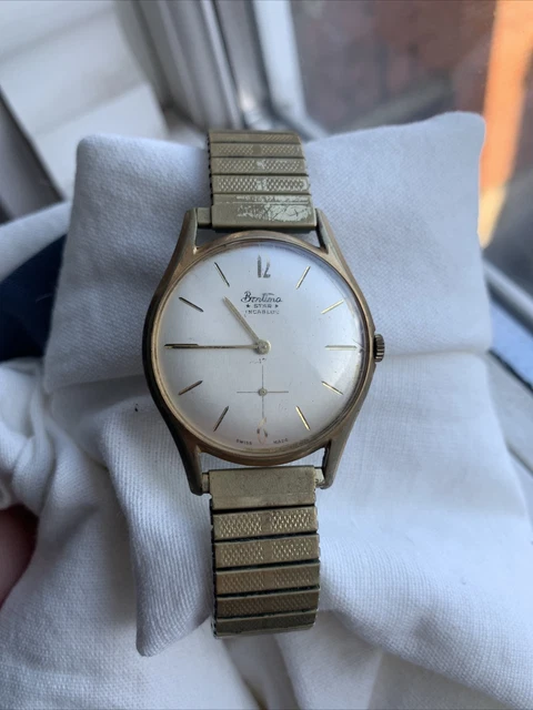 VINTAGE SWISS MADE Bentima Star 17 Gold Plated Wrist Watch 70.00