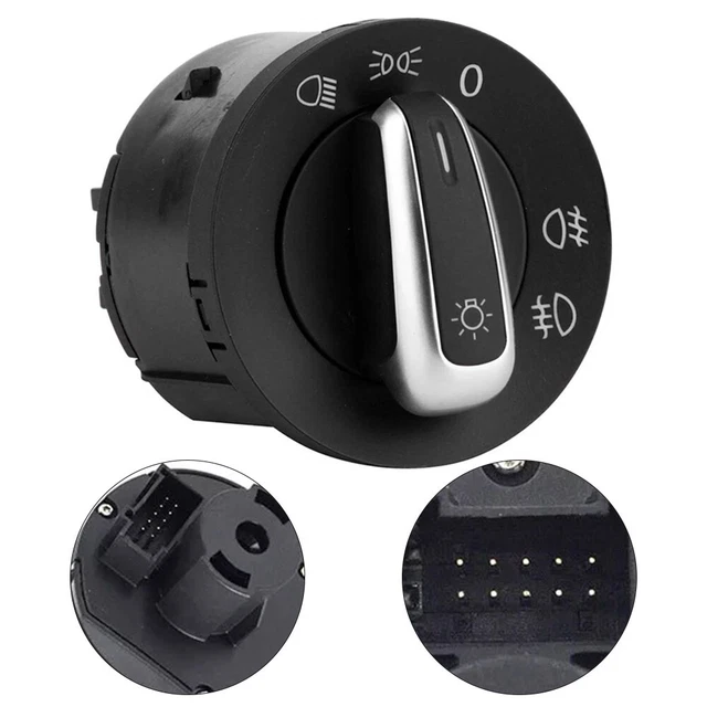 Interrupteur Phare Volkswagen 5ND941431B - Pour Golf, Passat, Tiguan, Touran, Scirocco - Fonction Auto