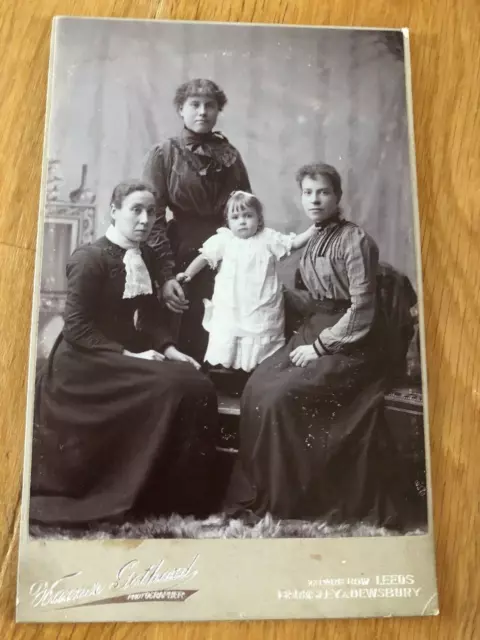 victorian cabinet photo of a ladies with a small child - great look . leeds