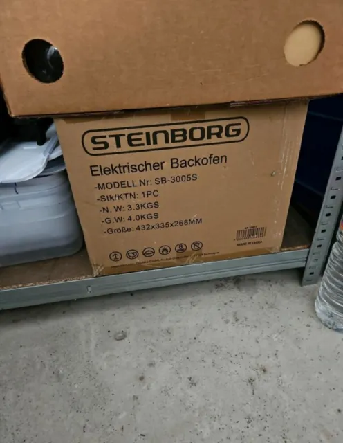 Neuer Steinborg 900W 13L Mini Backofen - Schwarz