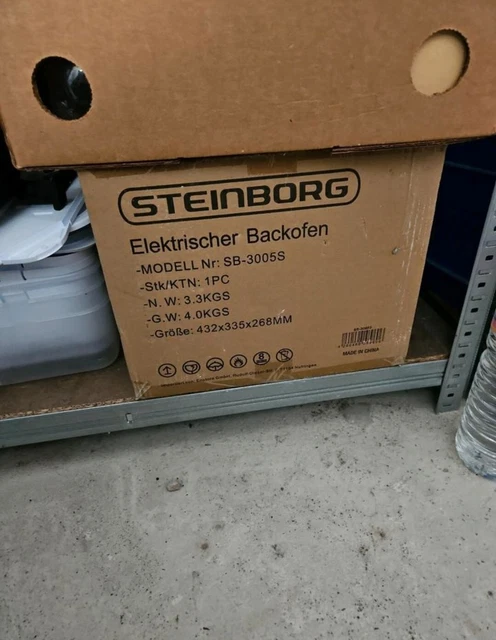 Neuer Steinborg 900W 13L Mini Backofen - Schwarz