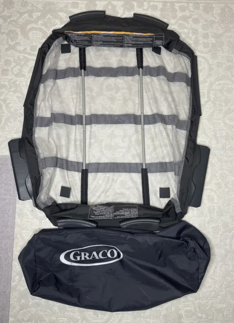 Graco Pack N Play Playpen Curved Clip On Mesh Bassinet Insert & Poles Ships FREE