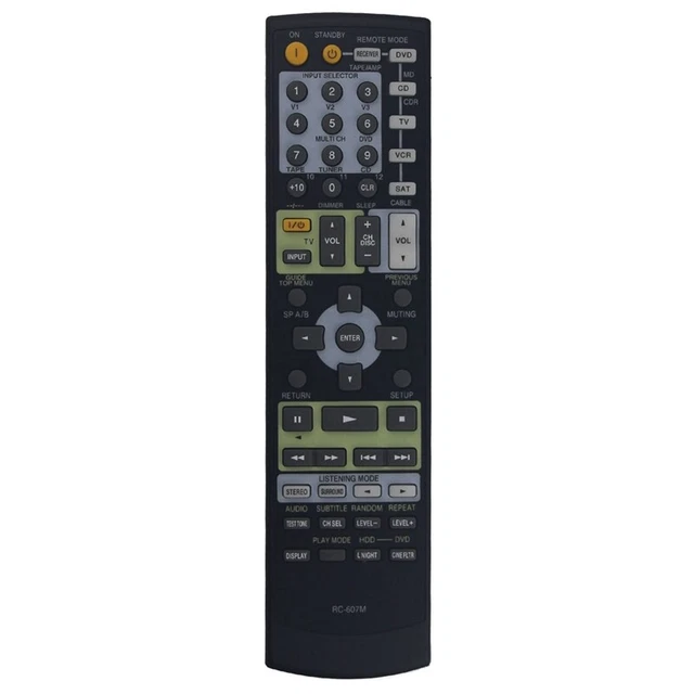 Telecomando Sostitutivo RC-738M Per Onkyo HT-S7200 TX-SR607 TXSR607B - Nero