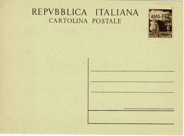 1950 Trieste A Postkarte Demokratische 6 Livre Bruno Neu MF69392