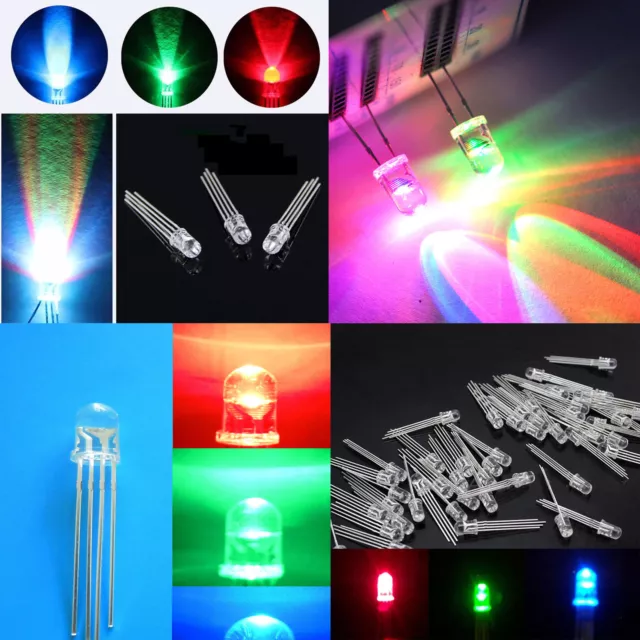 5/8/10mm 2/4pin RGB Tri-Color Common Anode/Cathode Round LED light BSG