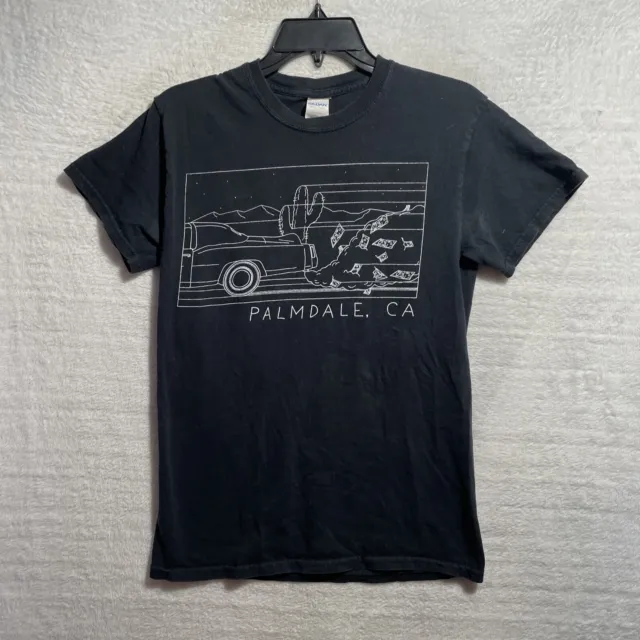 Fame on Fire Band T Shirt Palmdale CA Mens Small Black Graphic Short Sleeve Crew