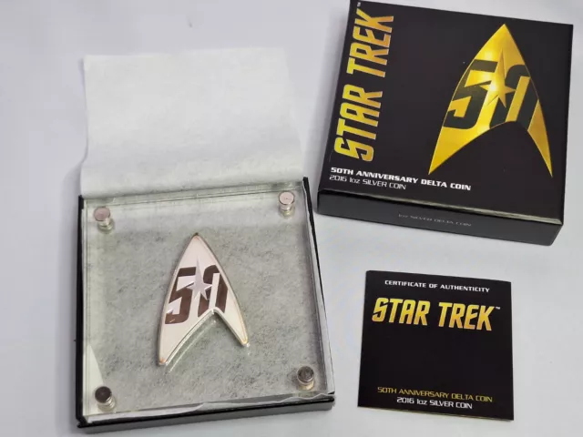 Tuvalu 2016 Star Trek 1oz Unze Silber 50th Anniversary Delta Coin max. 5.000 Ex.