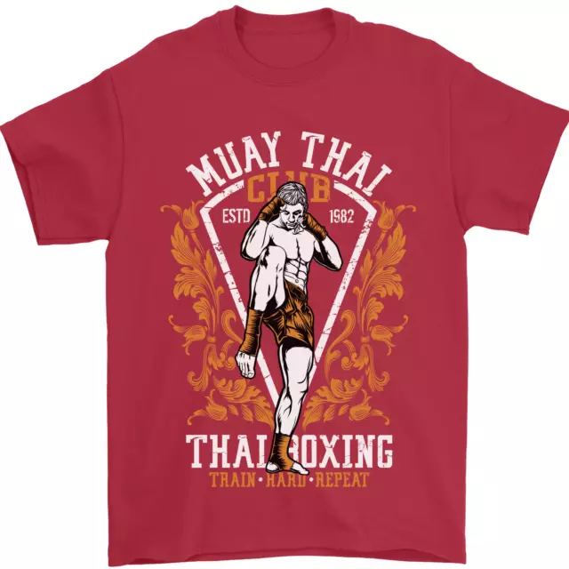 T-shirt da uomo Muay Thai Fighter Warrior MMA arti marziali 100% cotone 4