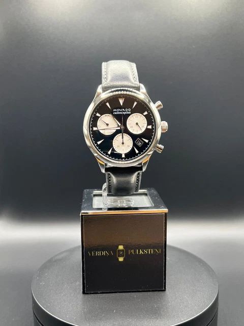 MOVADO Heritage Chronograph Black Dial Men's Watch - 3650005