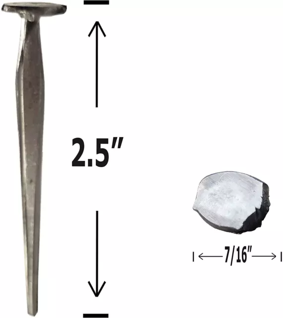 2.5" - Antique Clinch nail - Decorative Vintage Style for Doors, cabinets, wood 2
