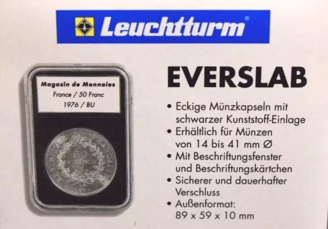 5 Lighthouse EVERSLAB Coin Holder 40mm American Silver Eagle Graded SLAB Capsule