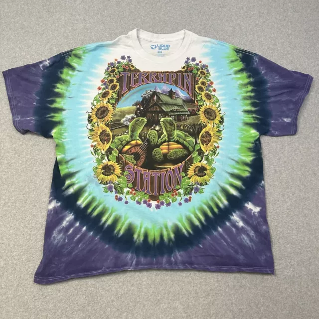 grateful dead shirt mens 2xl tie dye terrapin station turtle graphic 90s reprint