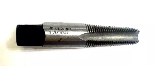Gtd 1/8-27 Npt Standard Pipe Tap Bottoming,Oal 2-1/8"
