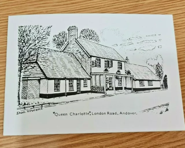 Christmas Card Queen Charlotte London Road Andover Hampshire by Don Vincent AP1