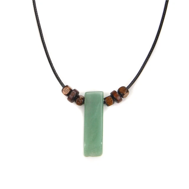 Natural Crystal Pendulum Quartz Stone Pendant Chakra Healing Gemstone Necklace
