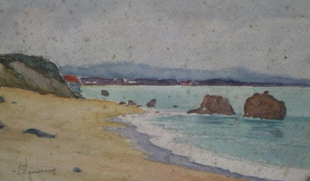 Aquarelle Signée Charles D'Aguerregaray (1859-1936) - Paysage Original Numéro 100