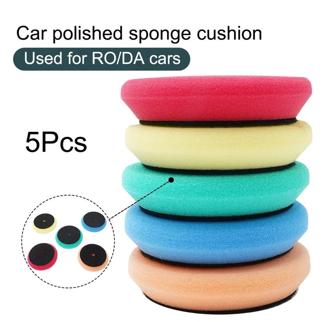 5 Pièces Coussinets Polissage Voiture – Laine, Diamètre 10.2 Cm – Pour Lustrage Et Polissage Professionnel