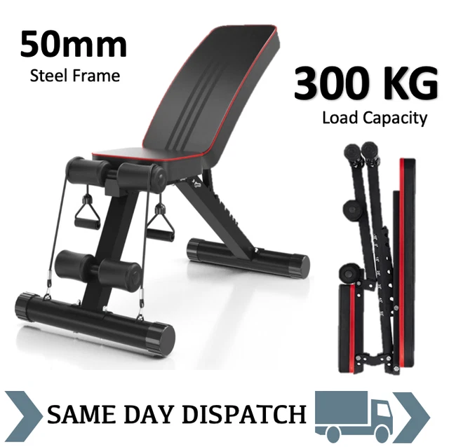 Foldable Dumbbell Bench Weight Training Fitness Incline Adjustable Workout Gym