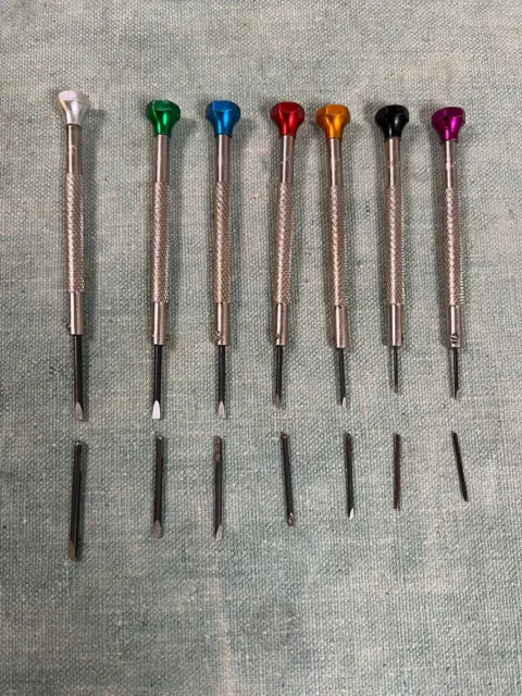 Anchor Jeweler Watchmaker Precision Screwdrivers Set of 7 + 7 Replacement Blades