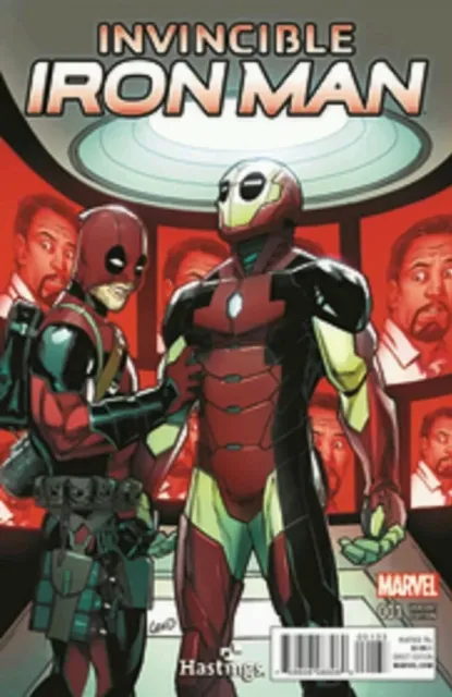 Invincible Iron Man #1 Nm 9.4 Hastings Deadpool Variant Marvel Robert Downey Jr.