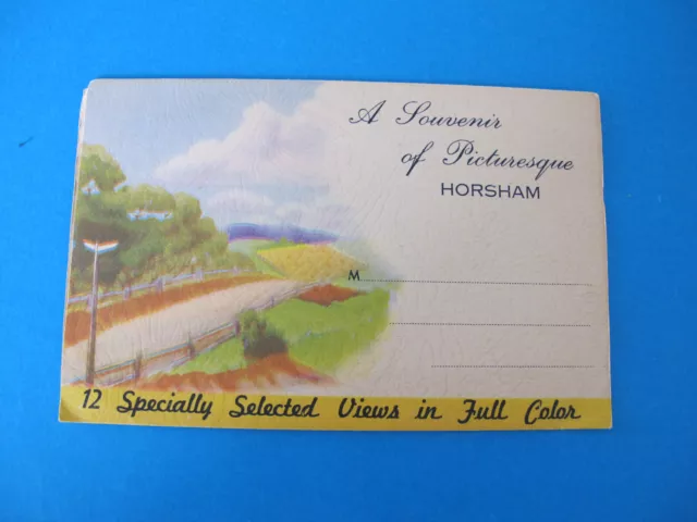 Horsham Victoria Souvenir Views Folder Foldout Postcard Horsham Hospital etc