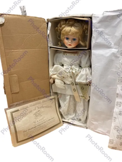 Heritage Signature Collection "Grace" Porcelain Doll Year 2000 Guardian Angel