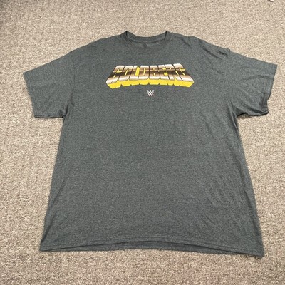 Goldberg T-Shirt WWE 2XL XXL Men's Wrestling Spell Out Gray WWF