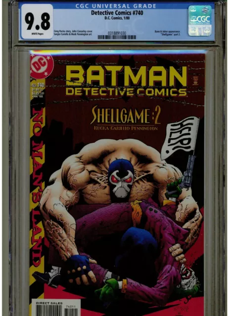 Detective Comics Batman #740 Cgc 9.8 Mint White Pages Bane Joker Appearance 2000