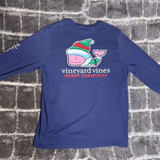 Vineyard Vines Elf Whale Merry Christmas Size XL - 18 Kids CLEAN