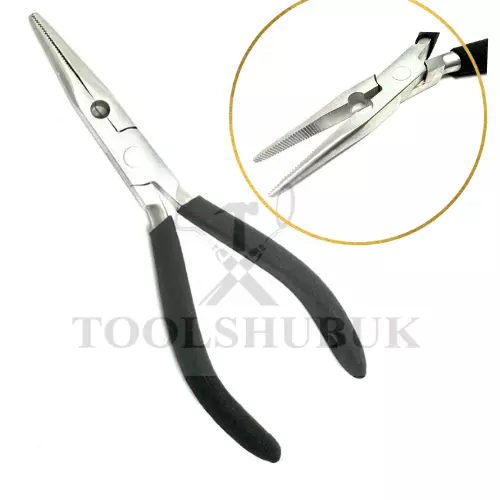 Long nose 5.5" wire cutter Thin Craft Wire Pliers Serrated Jaw Precision Jewelry