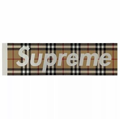SUPREME X BURBERRY Box Logo Sticker $15.49 - PicClick