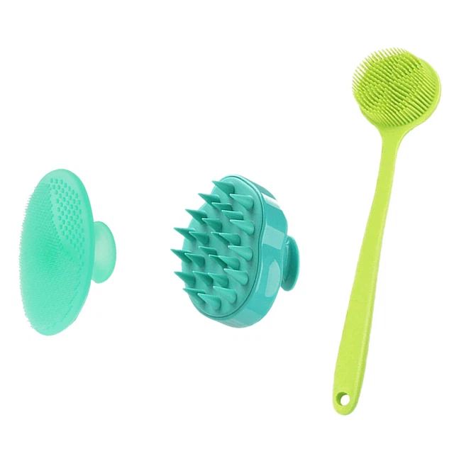 Set di tre pezzi lavaggio e cura spazzola pulizia silicone pulizia
