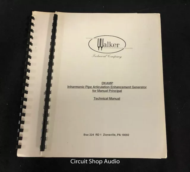 Walker Inharmonic Pipe Gelenkverbesserung Generator technische Handbücher 2