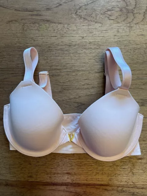 Victoria's Secret Purest Pink 34DDD Love Cloud Lined Full Coverage Front Cl Bra