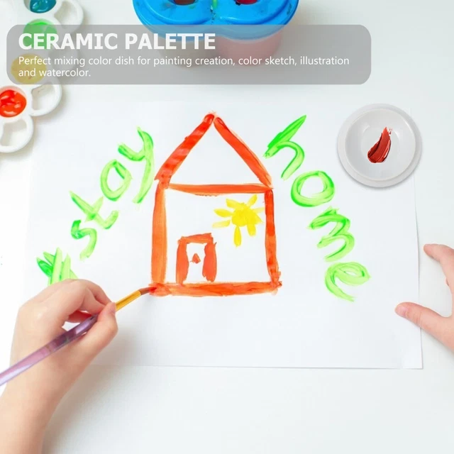 Porzellan Farbpalette Mit Deckel - Wiederverwendbare Keramik-Palette Für Künstler & Hobbymalerei