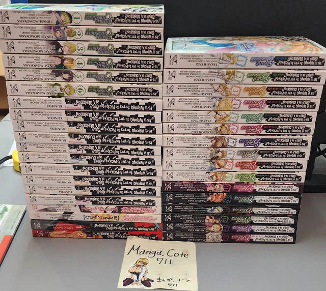 Is It Wrong To Try To Pick Up Girls in a Dungeon Manga LOT 36 VOLUMES English