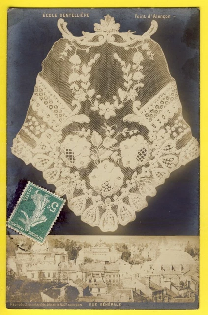 CPA FRANCE ALENÇON (Orne) Vue Générale ÉCOLE DENTELLIÈRE Lacemaker School