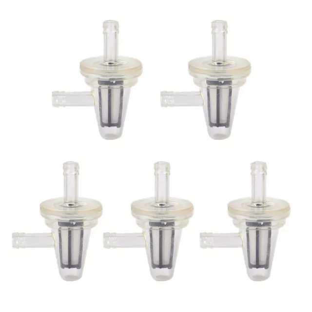 5x 90 Degree Right Angle Clear Inline Gas Fuel Filter for Motorcycle 1/4 6mm 7mm 3