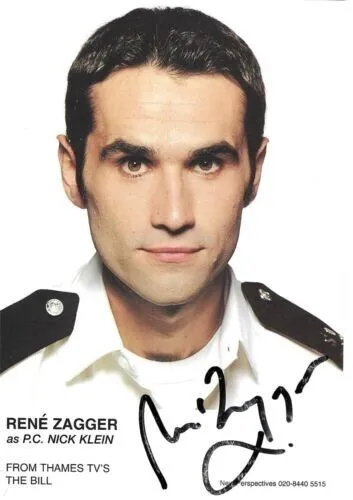 The Bill - Rene Zagger- Nick Klein  -  Hand Signed Cast Card - Undedicated